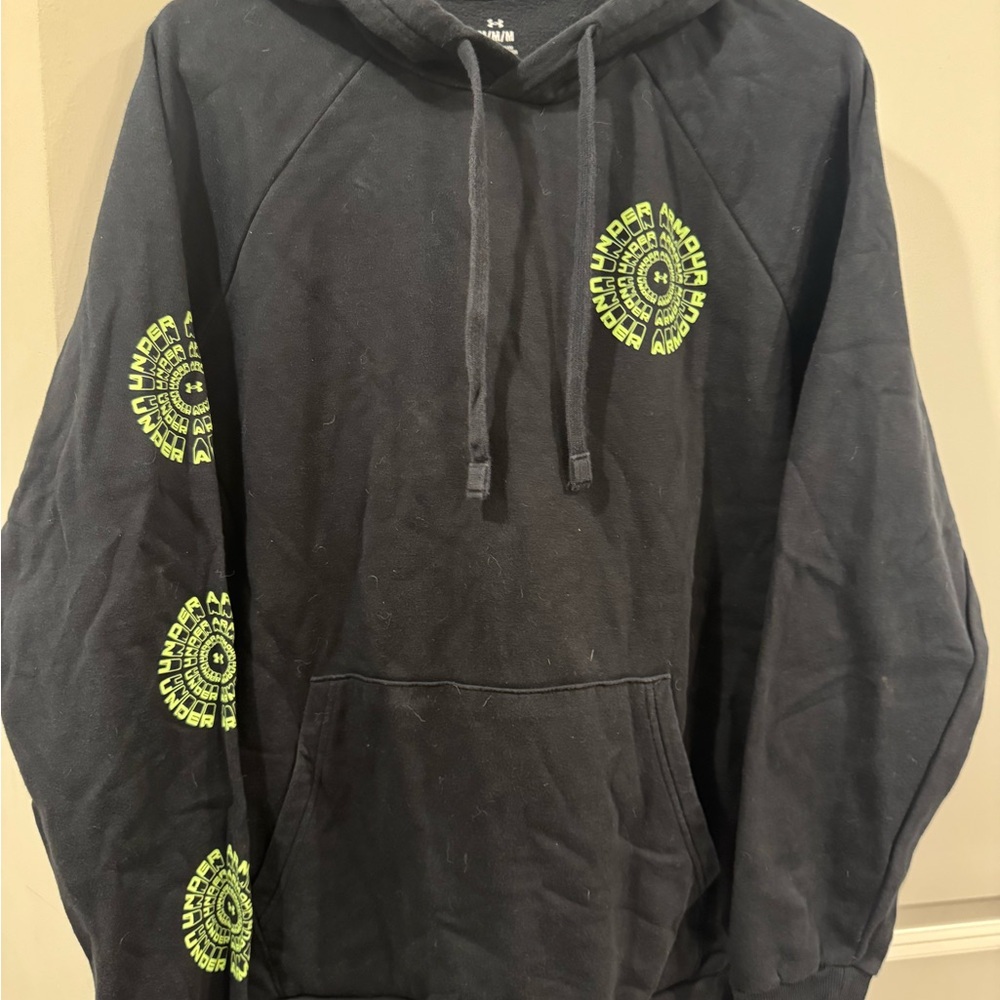 Under Armour Black Hoodie with Neon Green Details